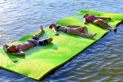 18X6 Ft Premium Foam Floating Water Mat Pad (Green & Orange)