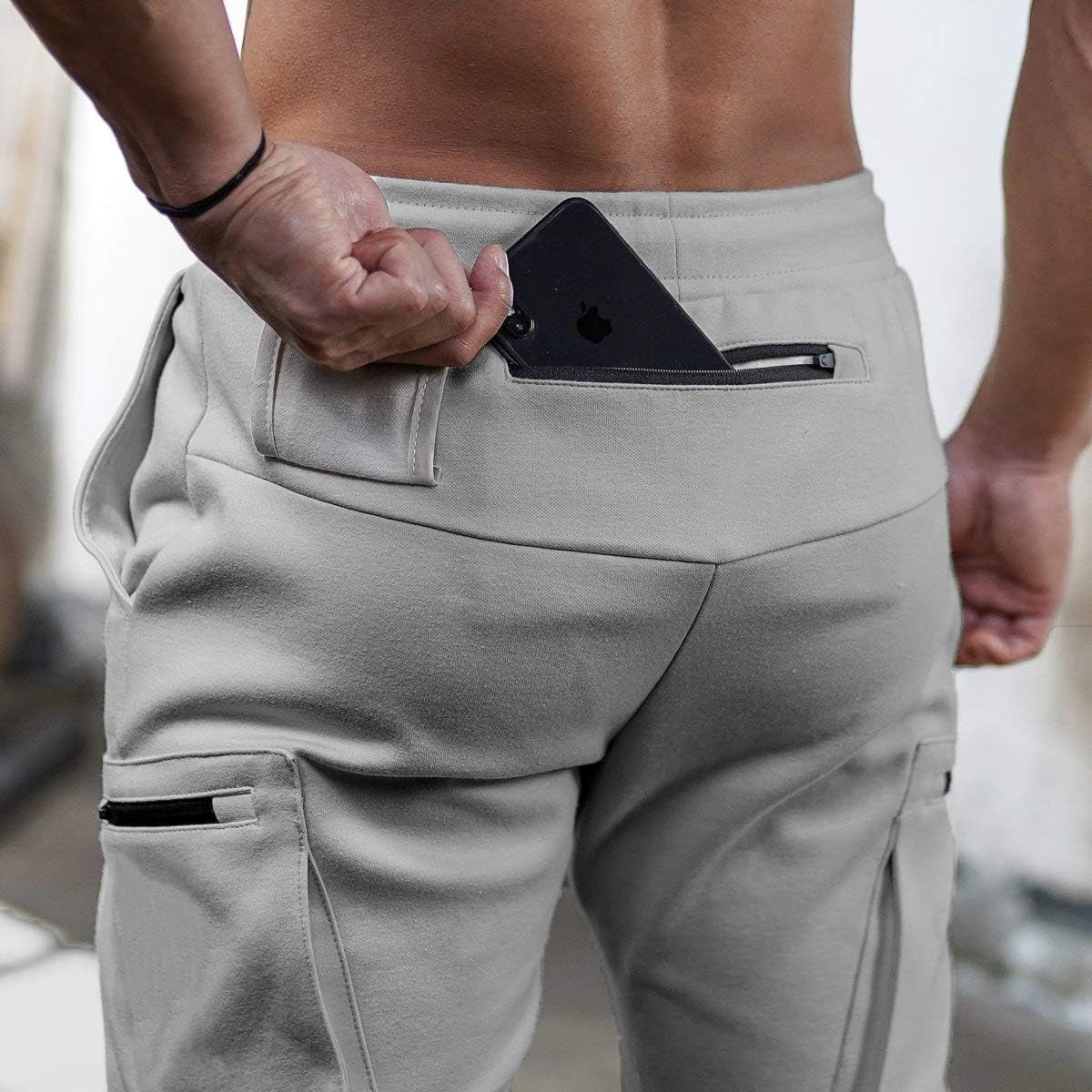 Men'S Workout Sport Pants, Athletic Running Jogger Track Pants Casual Sweatpants Trousers with Pockets